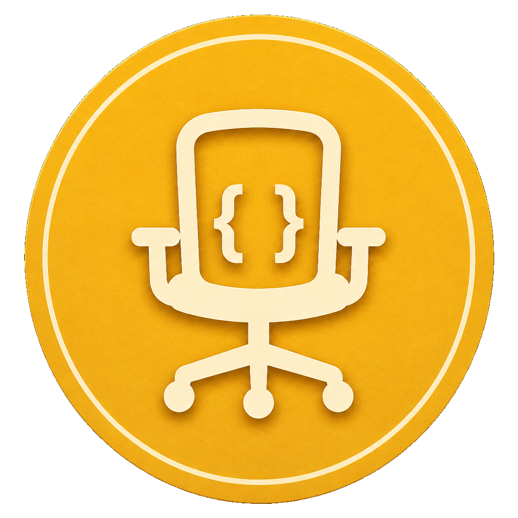 Gold Chairless coin with empty chair