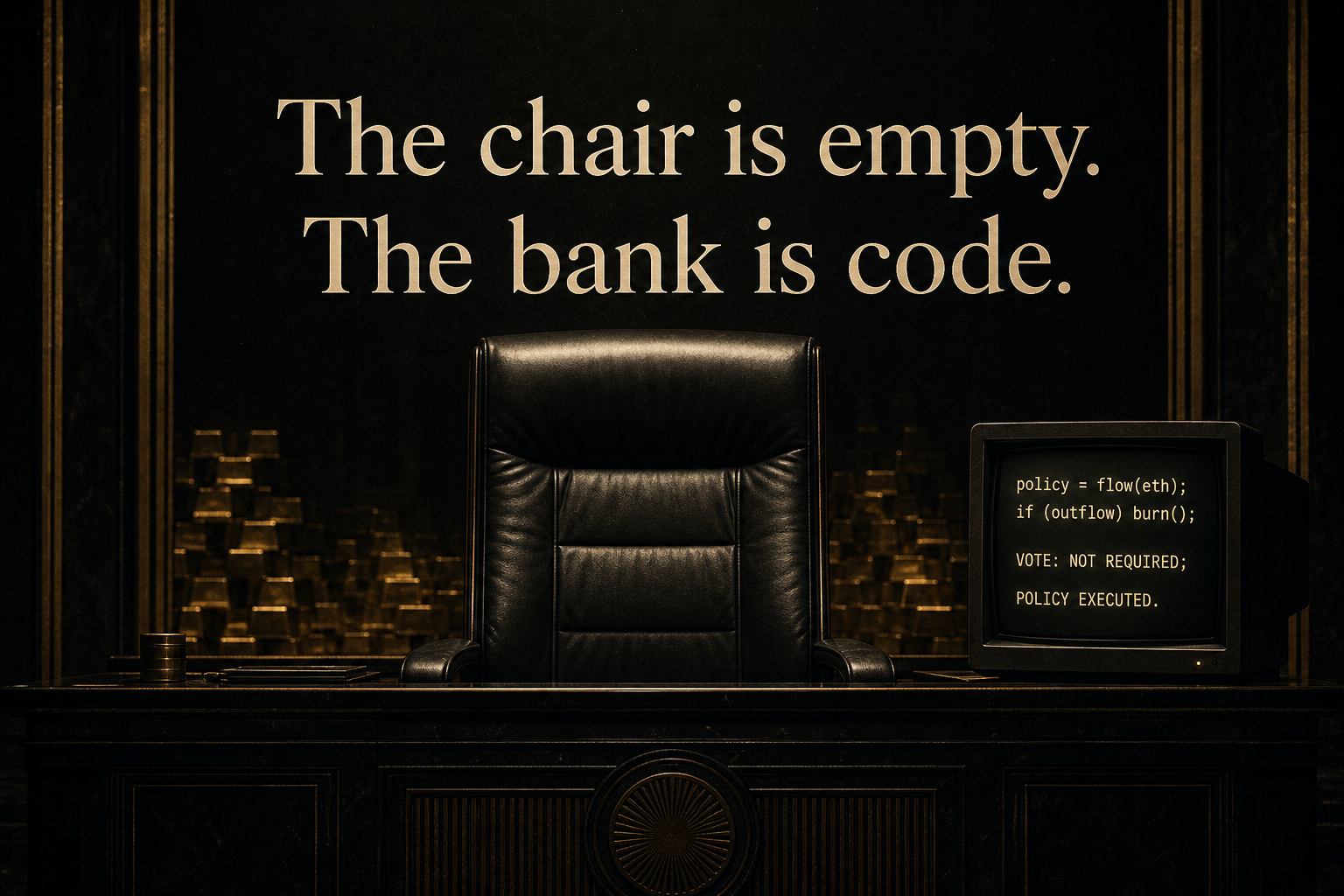 Empty chair office poster